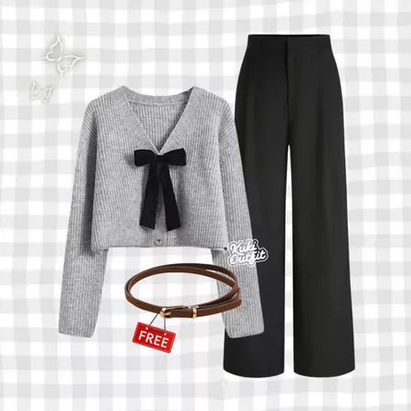 Marfie OOTD 1 Set Pakaian Wanita Setelan Rok Kekinian - KK227