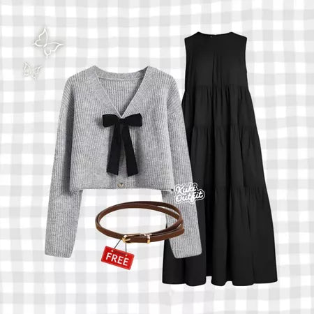 Marfie OOTD 1 Set Pakaian Wanita Setelan Rok Kekinian - KK227