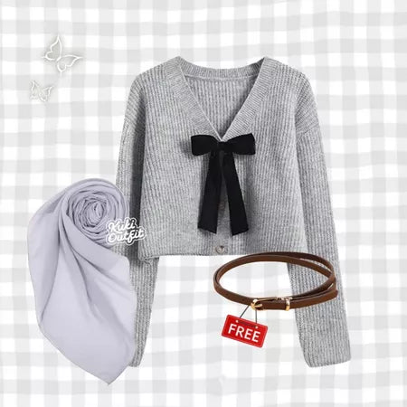 Marfie OOTD 1 Set Pakaian Wanita Setelan Rok Kekinian - KK227